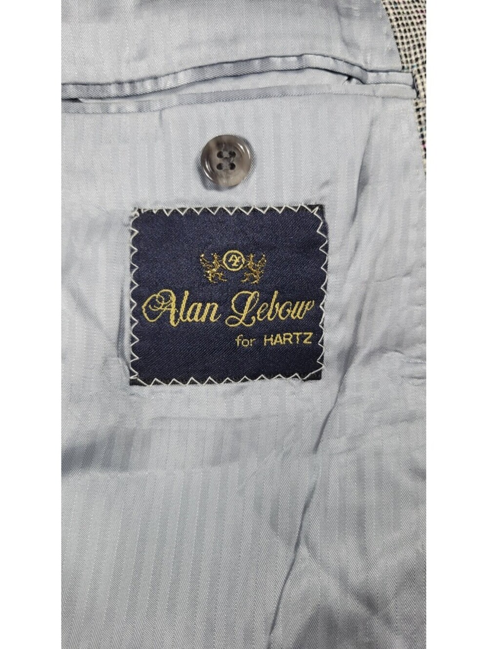 Alan Lebow for Hartz Sport Coat Mens Gray Fleck Tweed Blazer Vintage USA 48L